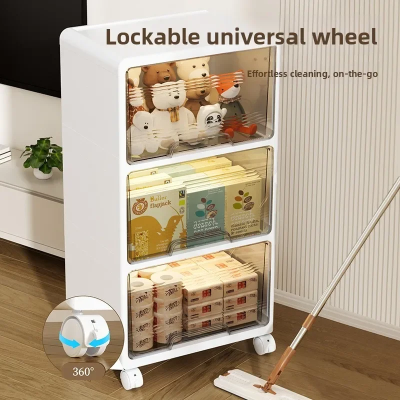 File Organizer Movable Dustproof Moistureproof Filing Cabinet File Storage Cabinet Desk Storage Cabinet Office Stationery A4