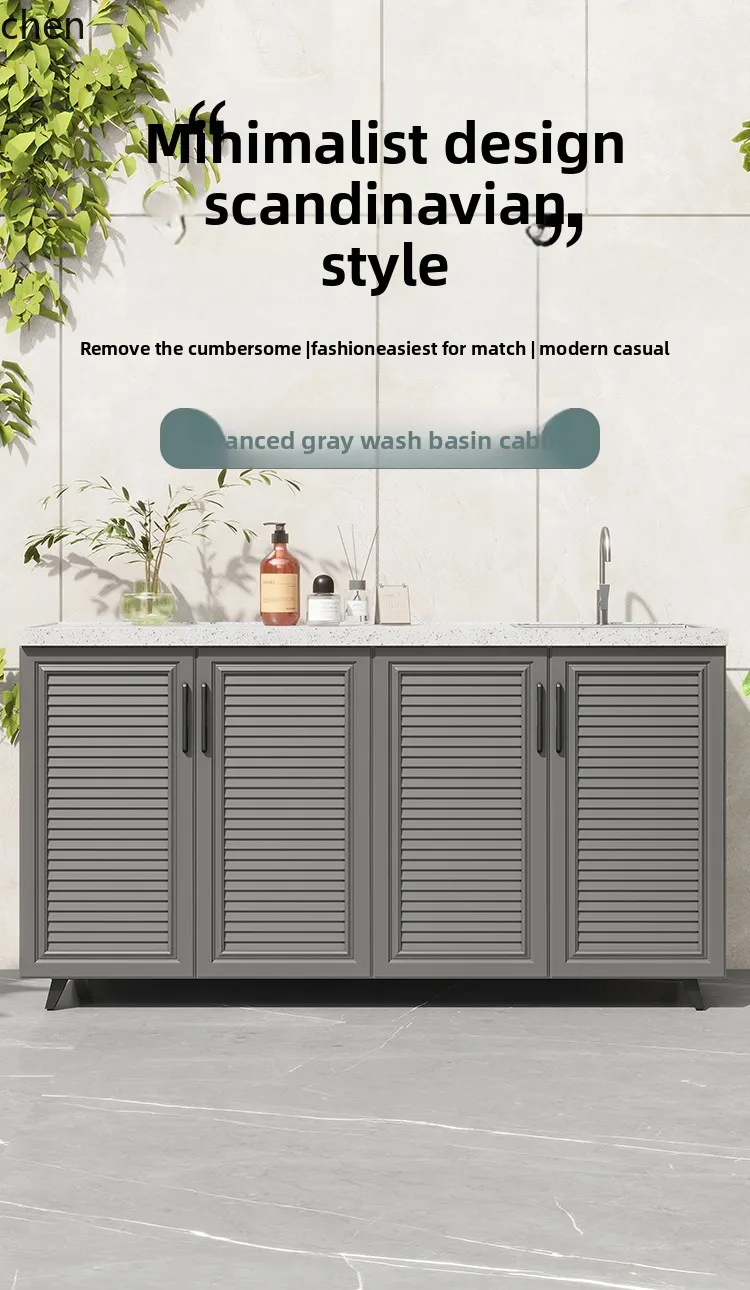 

YFY Garden Pool Basin Integrated Cabinet Outdoor Villa Garden Sunscreen Stone Locker
