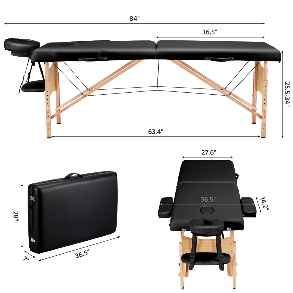 Massage Table Portable Lash Bed Tattoo Table, 28\