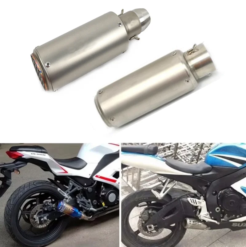 

Universal Motorcycle 51Mm/60Mm Exhaust Pipe, Motorcycle Exhaust Pipe Muffler, Mesh Cannon Titanium Exhaust Pipe