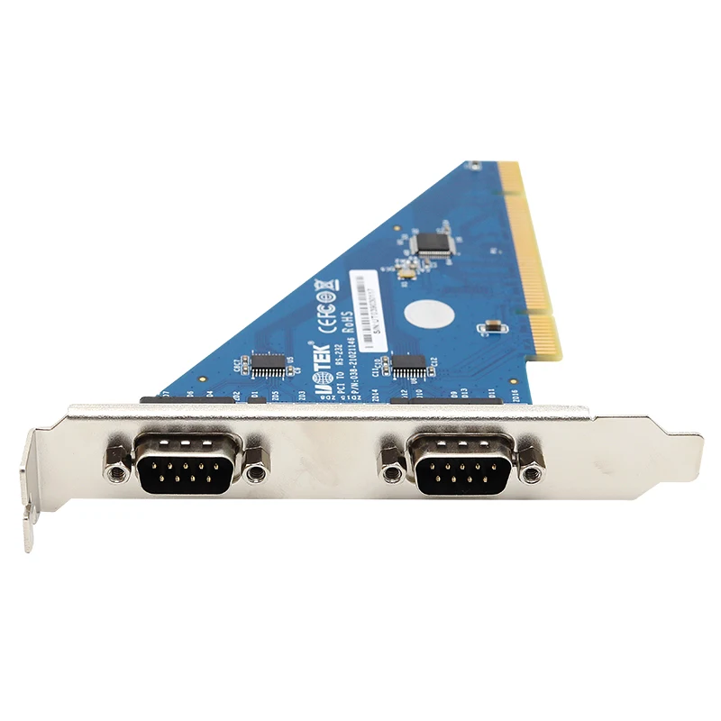 PCI إلى 2-Port RS-232 بطاقة تسلسلية متعددة حامي قمع عابر سريع DB9 ذكر RS-232 300bps-115.2Kbps #1