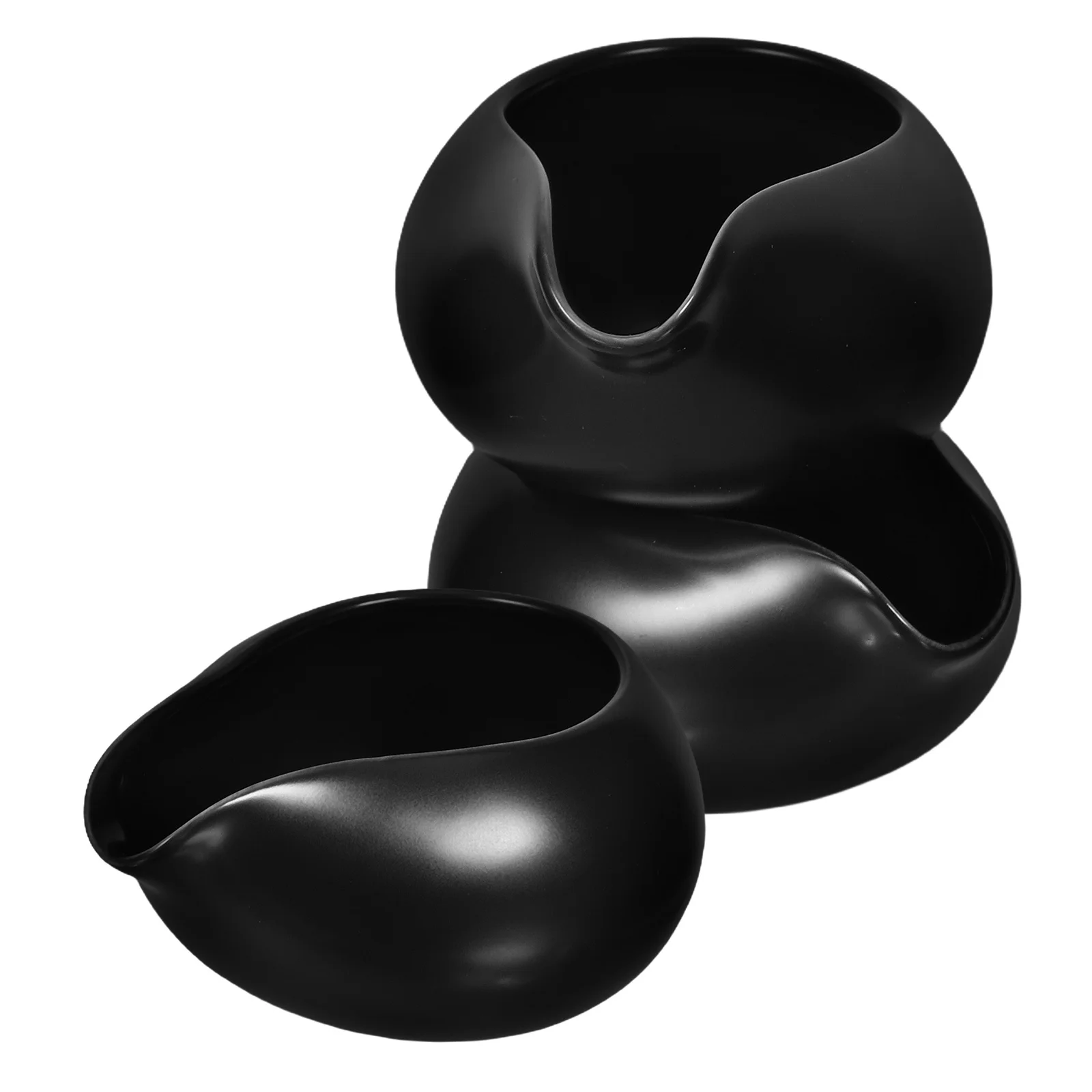 

3pcs Ceramic Milk Pitcher Nordic Style Coffee Creamer Sauce Boat For Cafe Restaurant Kitchen Gravy Container Condiment Set