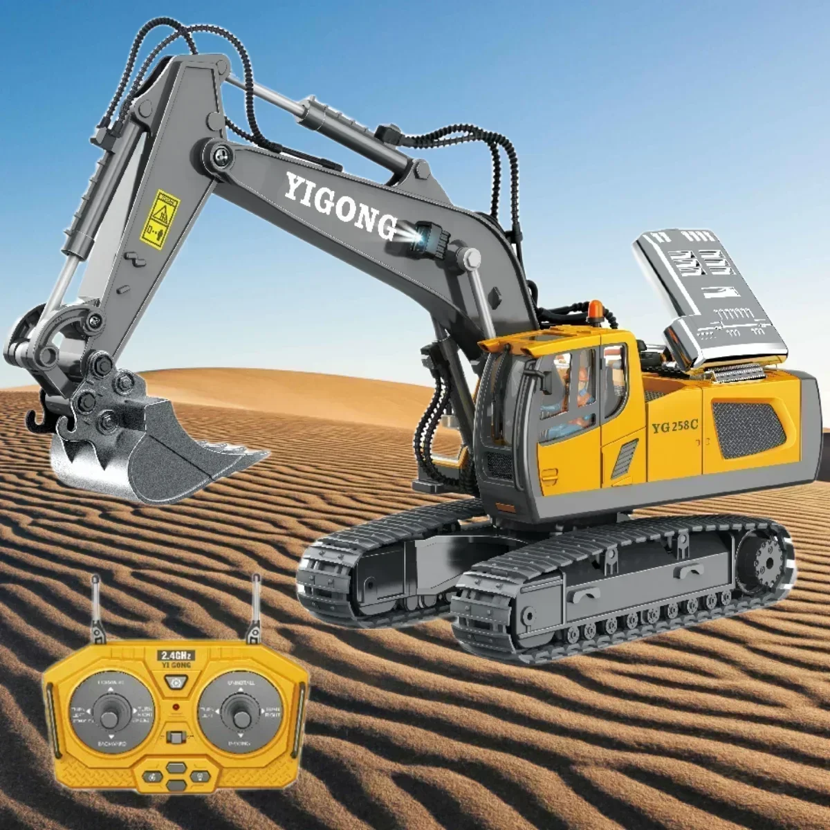 New Children 2.4G Remote Control Excavator RC Model Car Toys Dump Truck Bulldozer Engineering Vehicle Christmas Birthday Gifts