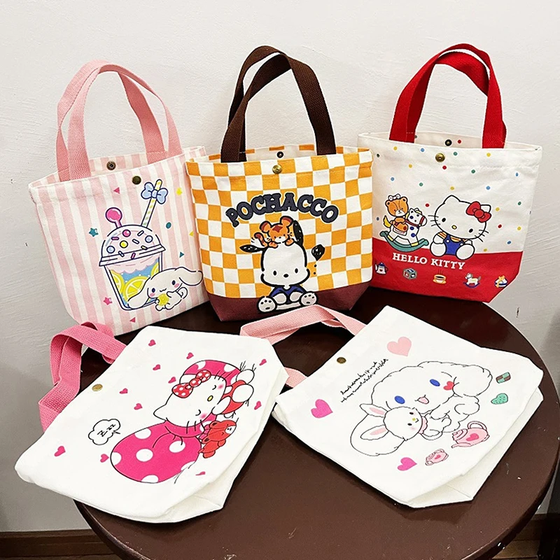 

Fashion Cute Tote Bags Cartoon Canvas Shopping Bag Casual Hand Bags Women With Hasp Girls Luxury High-capacity Bag