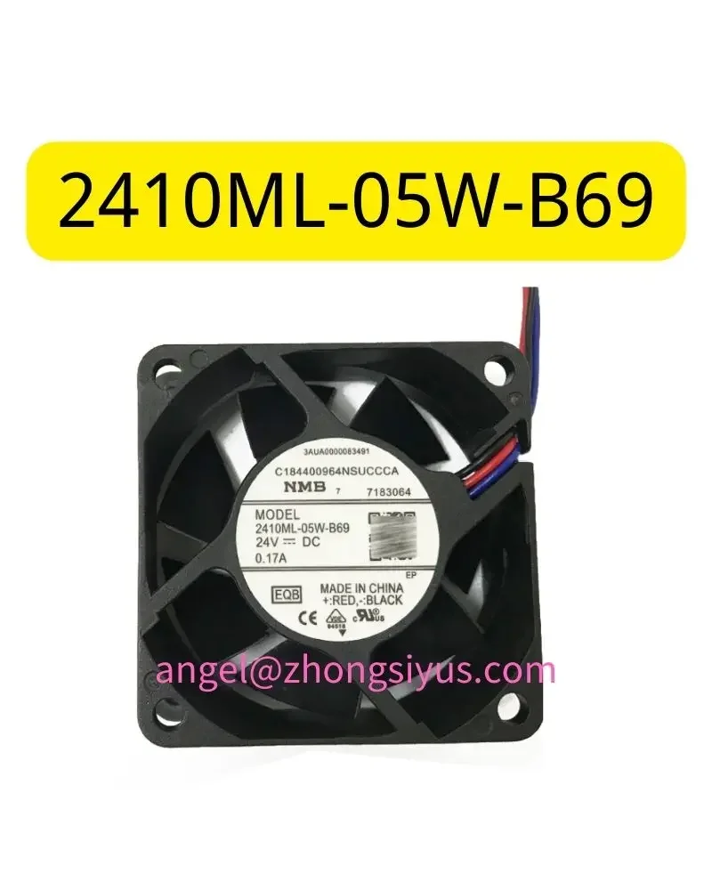 

New 2410ML-05W-B69 24V 0.17A original NMB 60*60*25 three-wire stop alarm axial fan