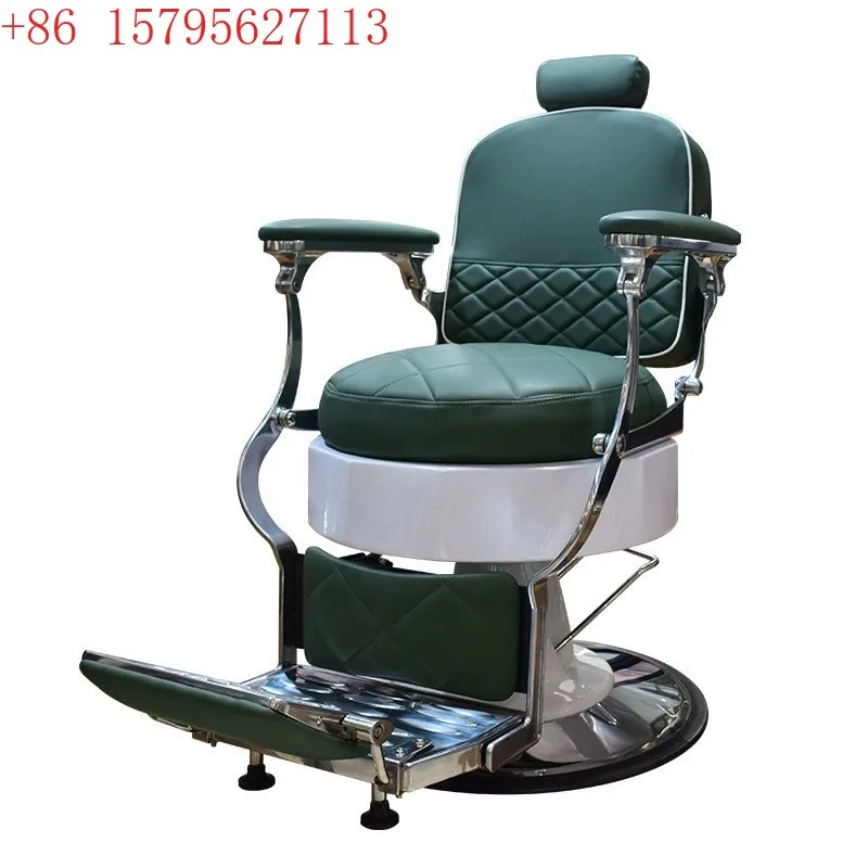 

Oil Head Hair Salon Chair Retro Back Shave Oil Head Men's Barber Chair