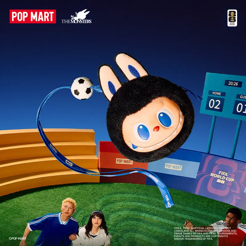 

POPMART LABUBU THE MONSTERS FIFA Series: Плюшевая кукла-подвеска, таинственная коробка-сюрприз, игрушка-фигурка, милая аниме-фигурка
