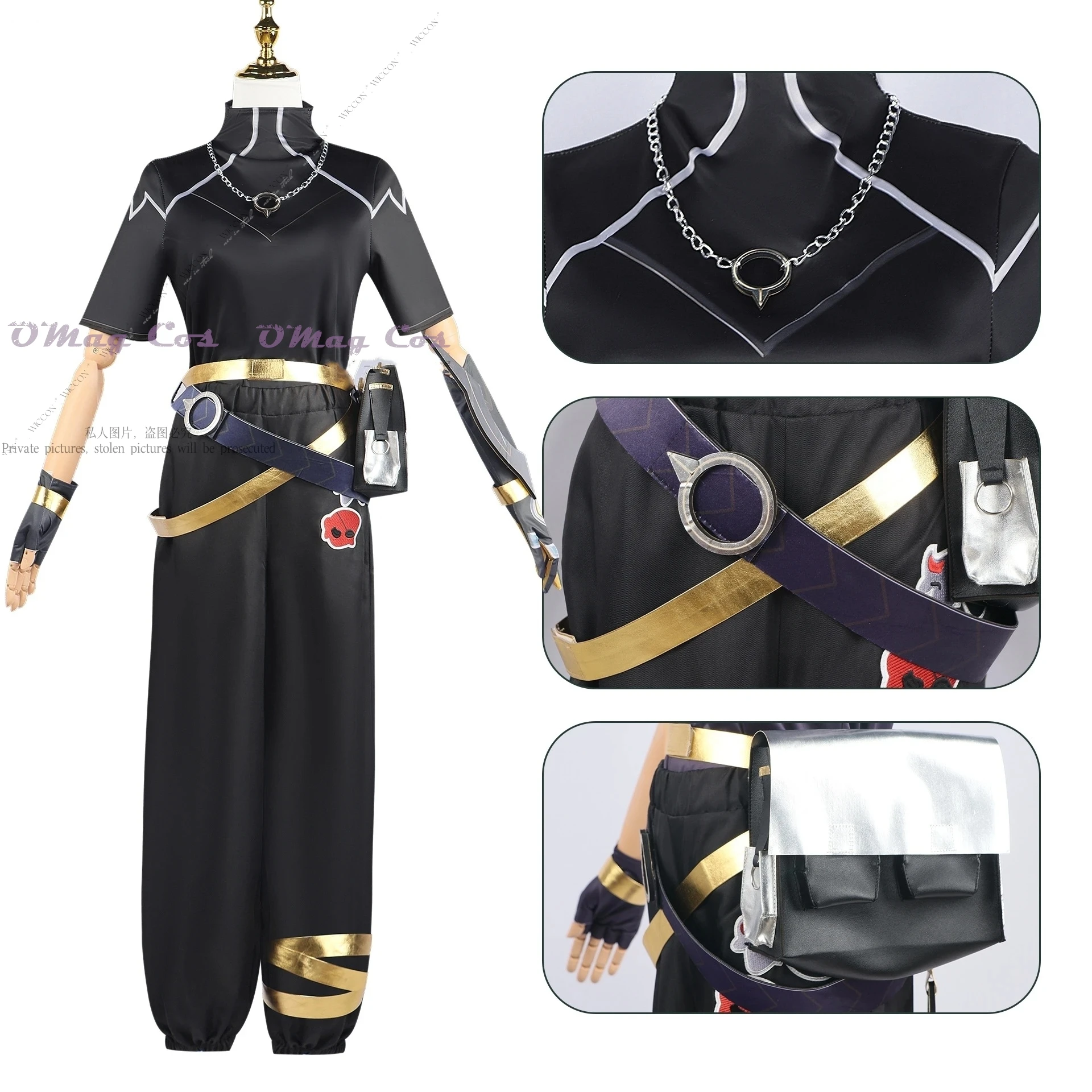 Spel Lol Heartsteel Ezreal Cosplay Kostuum Lol Heartsteel Gq Ezreal Zwart Unisex Pak Halloween Volledige Set Met Bril