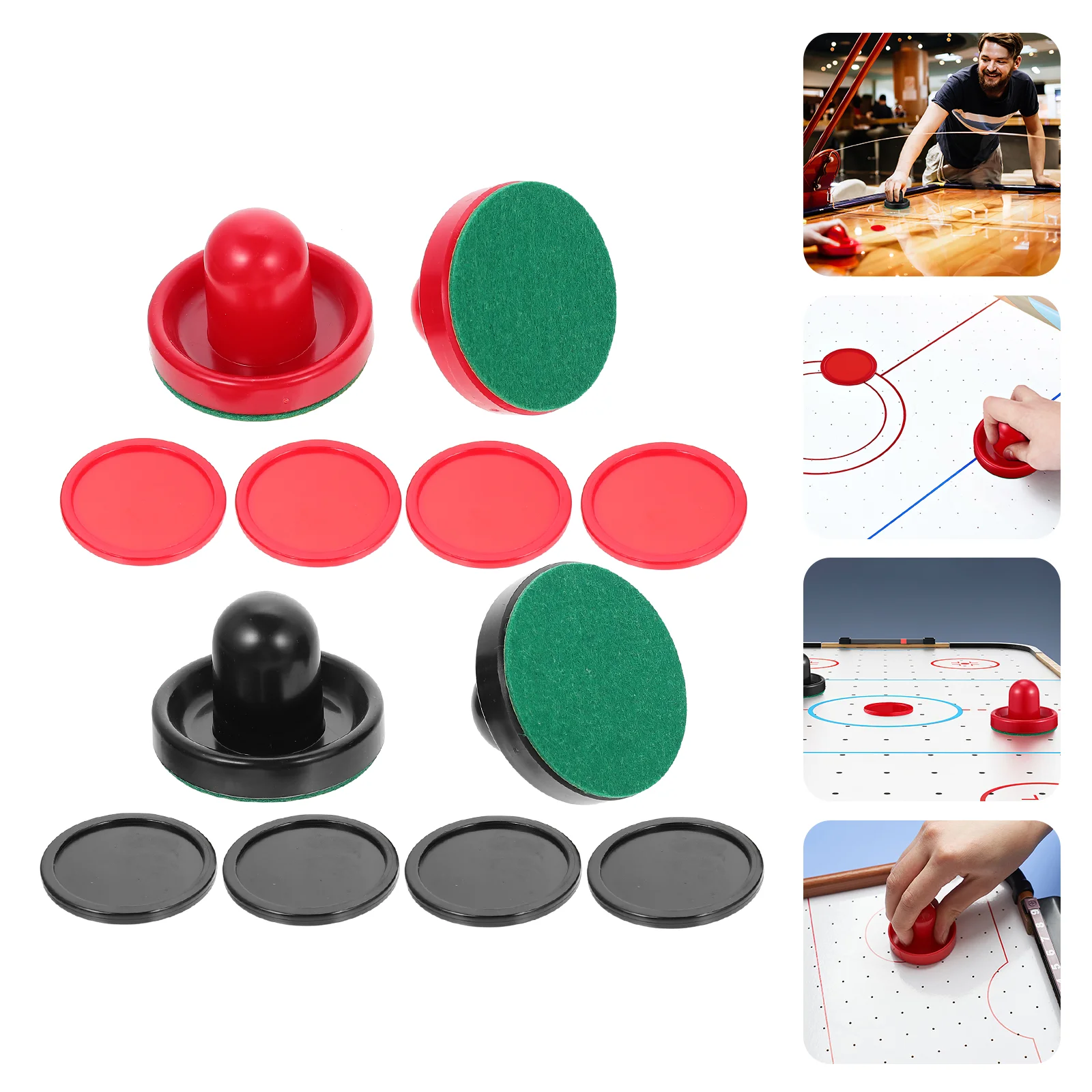 

1 Set Plastic Air Hockey Pushers Pucks Replacement Pusher Goalies for Game Table air hockey puck air hockey paddle