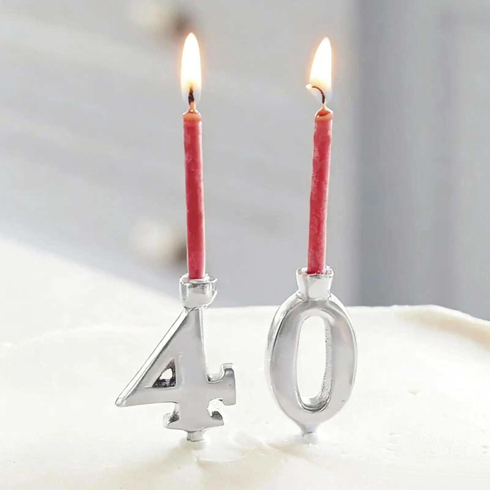 Birthday Candle Holders Reusable Stainless Steel Reusable Candlestick Party Celebration Candle Holder For Kids Adults Boys Girls