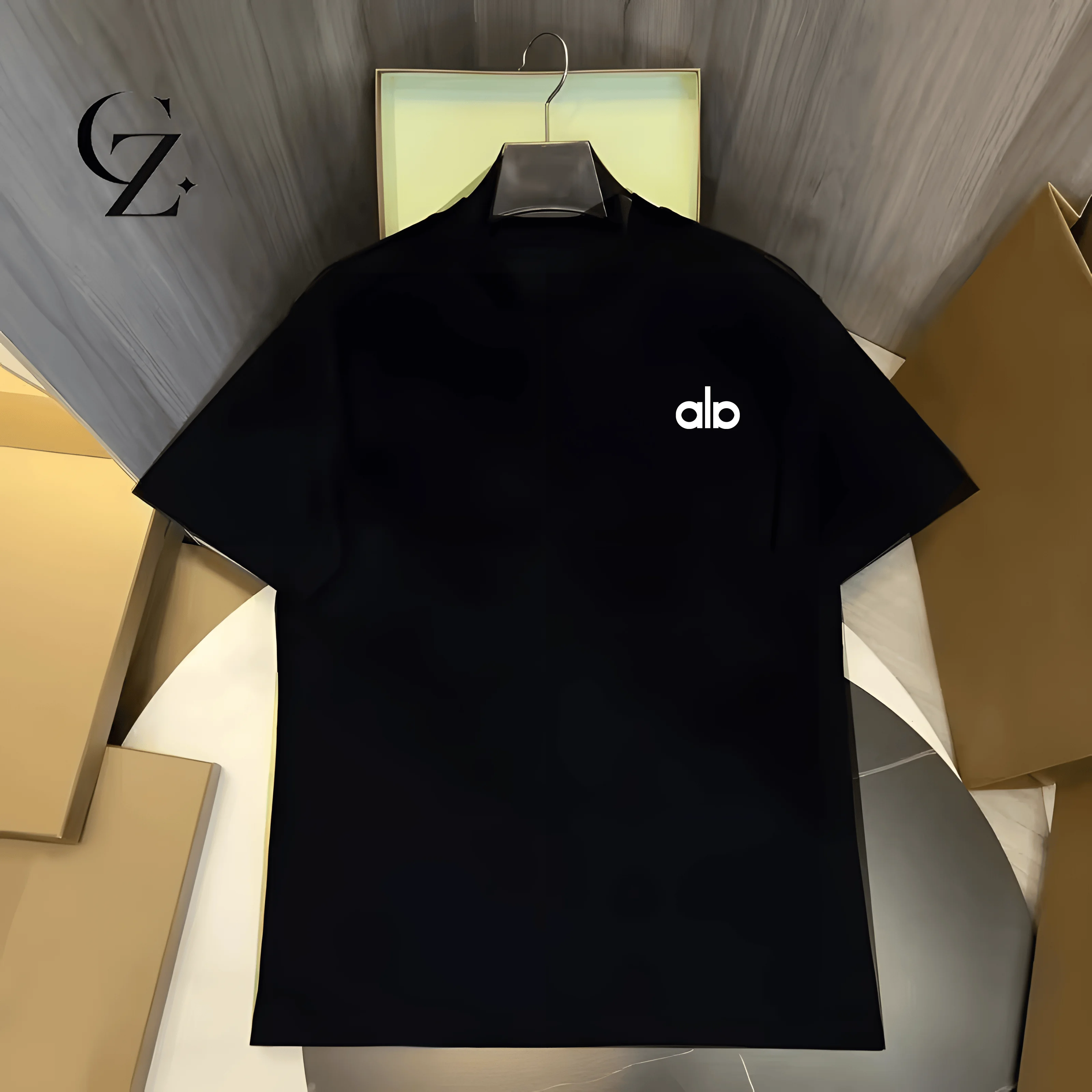 

2026 Summer Men Cotton T - Shirt Streetwear Casual Short Sleeve Top with Minimalist White Logo Print on Chest for Daily Wear