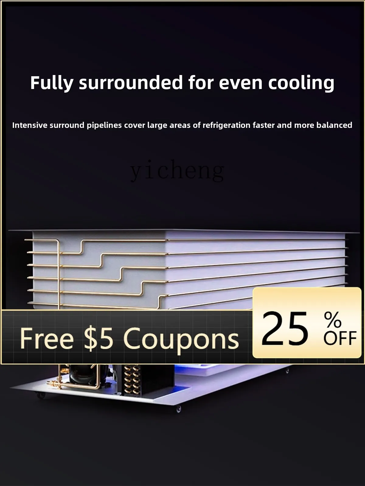 H23 Freezing Island Cabinet Combination Refrigerator Display Cabinet Commercial Supermarket Freezer Quick Freezing Horizontal