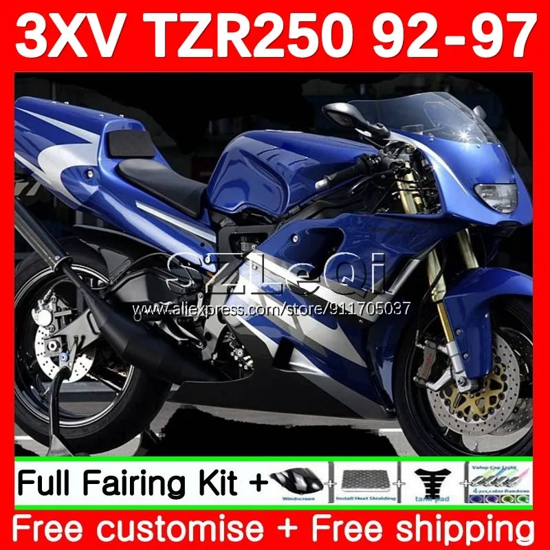 Gloss Blue TZR-250 For YAMAHA TZR250 TZR 250 RR 3XV 92 93 94 95 96 97 140No.119 TZR250RR 1992 1993 1994 1995 1996 1997 Fairing