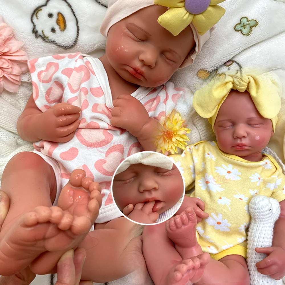 

Кукла-реборн 20 дюймов, с открытыми глазами, из мягкого силикона, для девочек/мальчиков, с ручной росписью кожи, реалистичная, как новорожденный, для детей от 3 лет, подарок