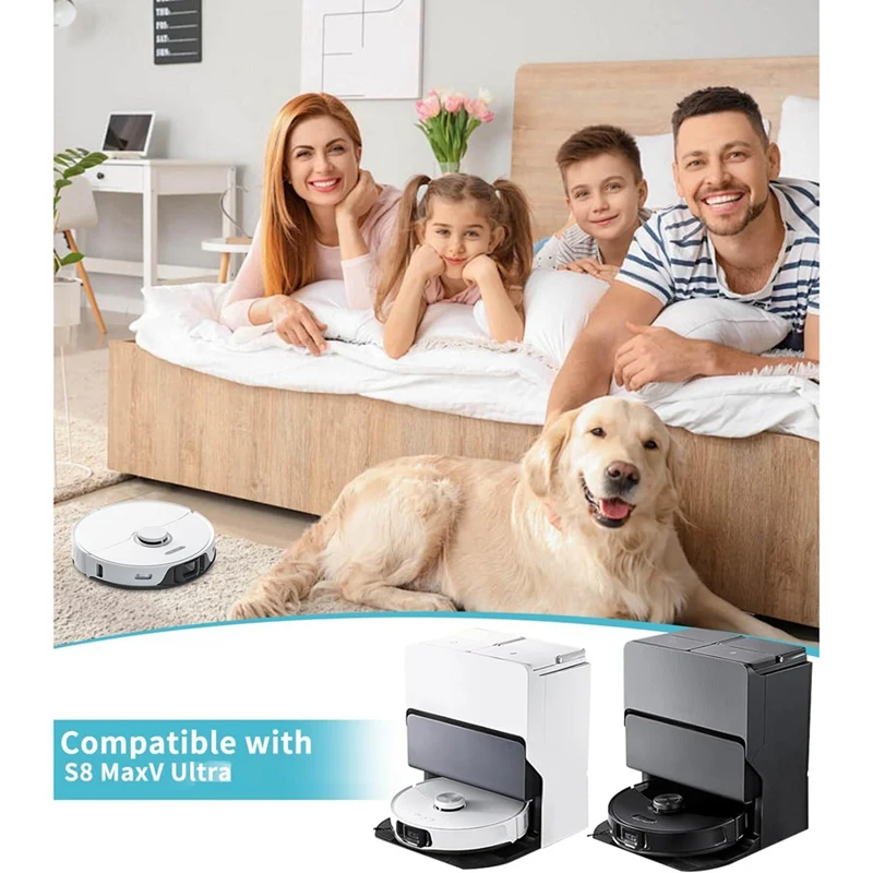 M14K-For Roborock S8 Maxv Ultra أكياس الغبار جهاز آلي لتنظيف الأتربة فرشاة جانبية رئيسية فلتر Hepa ممسحة القماش استبدال أجزاء