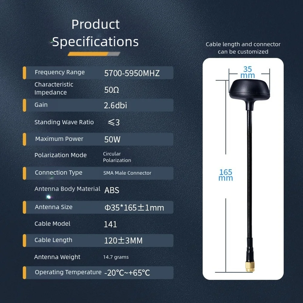 for aerial Video Streaming 5.8GHz for fpv for antenna 5.8ghz for fpv for antenna For Drones High Gain for antenna 2.6dbi Signal