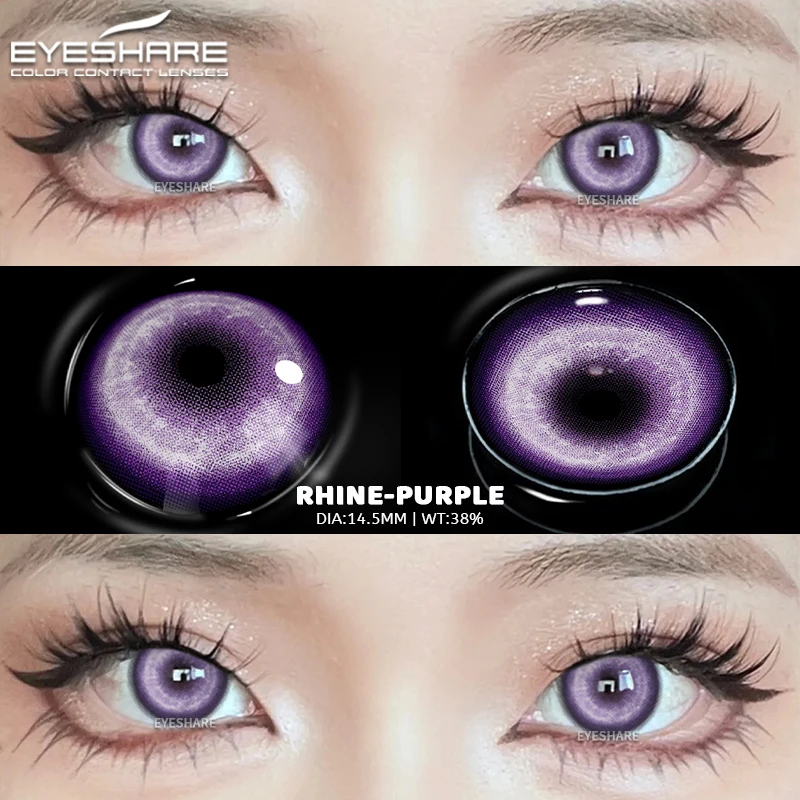 EYESHARE Cosplay Weiß Farbige Kontaktlinsen 2 stücke Crazy Red Kontaktlinsen Anime Schwarz Augenlinsen Halloween Schönheit Make-Up Objektiv – Detail 25