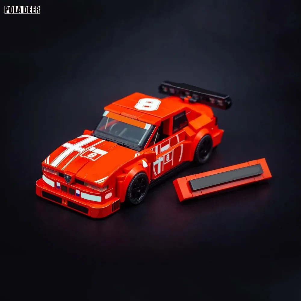 MOC 379ピース DIY チャンピオンRVシリーズ アルファ155 V6 TI DTM クリエイティブな個性を表現するビルディングブロック パズル組み立てモデル おもちゃ フェスティバルギフト