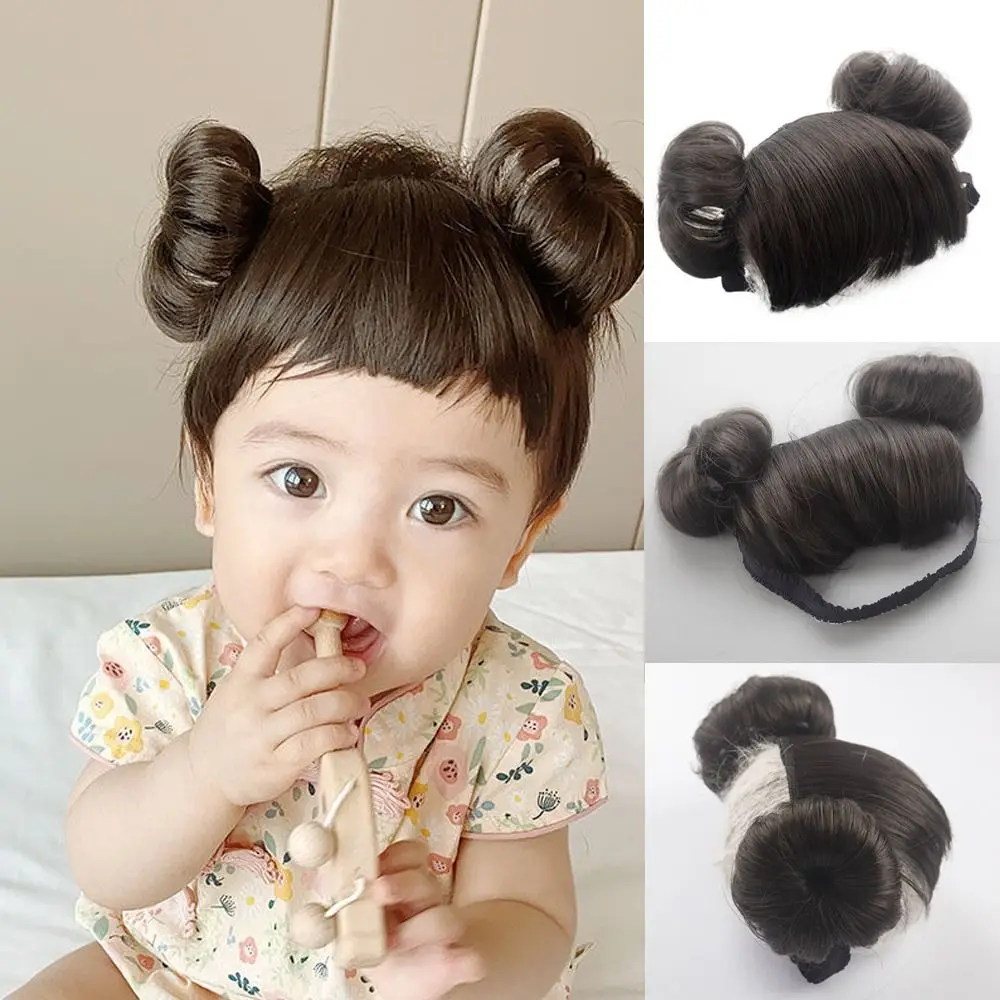 Children\'s Hair Accessories Baby Wig Bangs Cute Baby Non-slip Hairband Photography Styling Props Wig Hat Baby\'s First Birthday