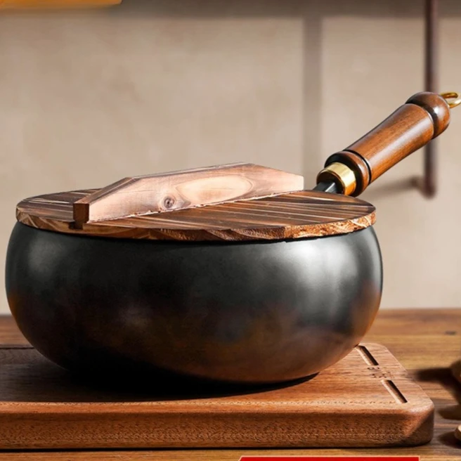 

Authentic Zhangqiu ancient-style large belly pot, iron pot, household stir-frying pot, uncoated and non-stick stir-frying pot