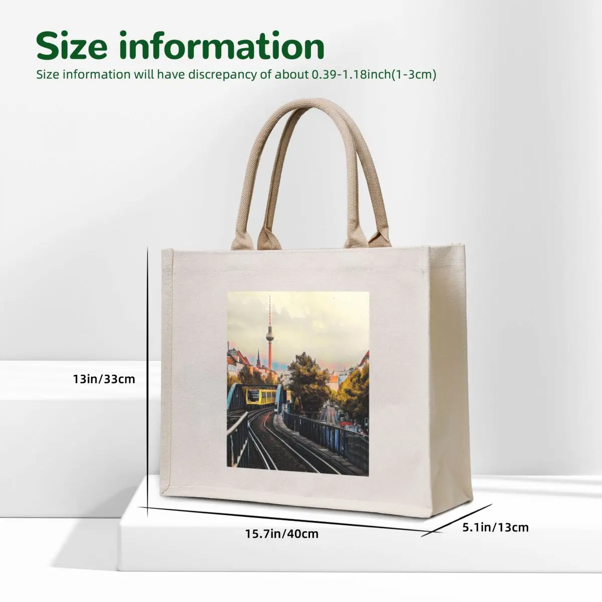 Berlin Cityscape Tote Bag Shopper Customizable tote bag Beach bag tote bags cloth bags