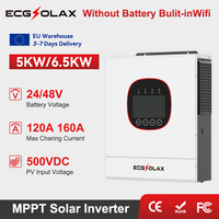 ECGSOLAX 5KW 6.5KW Solar Hybrid Inverter 24V 48V With MPPT 120A 160A Charge Controller Built-in WIFI Hybrid Solar Inverter