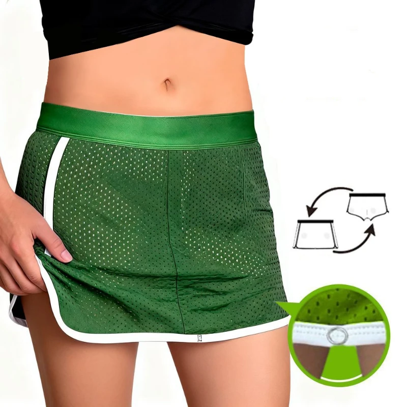 Man Crotchless Breathable Boxers Penis Expose Scrotum Prevent Skirt Underwear House Mini Sleep Bottoms Daily Sporty Lightwear