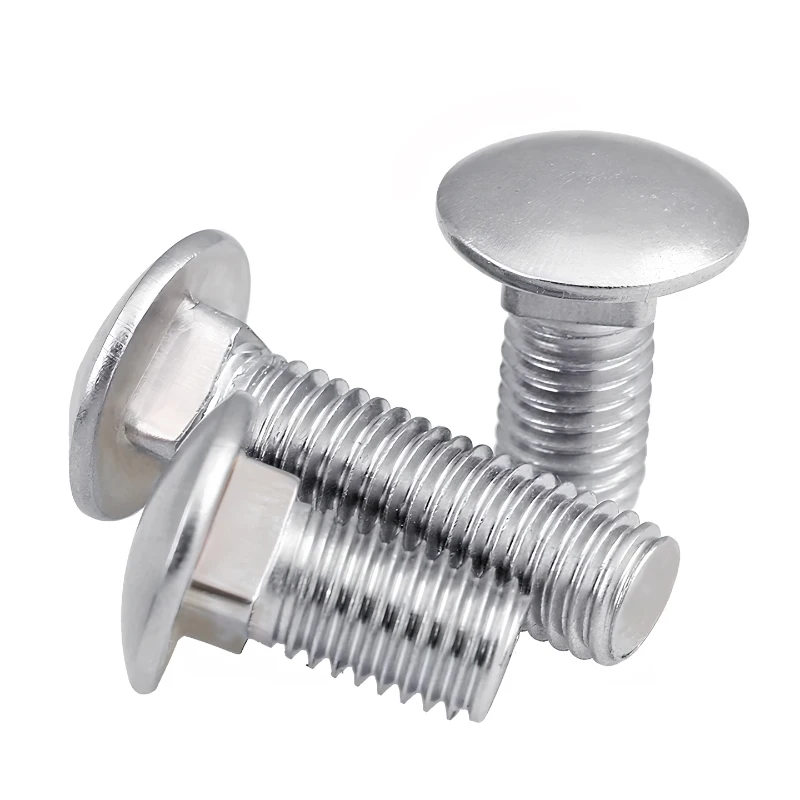 M3 M4 M6 M8 M10 M12 مسامير النقل 304 الفولاذ المقاوم للصدأ الجمالون جولة رئيس ساحة الرقبة النقل المسمار المدرب البراغي