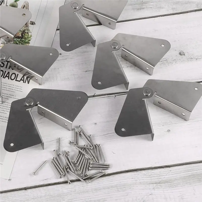 KSOL 6Pcs Gutter Extension Hinge, Stainless Steel Downspout Extension Hinge ZipHinge Gutter Extension Can Easy Installation