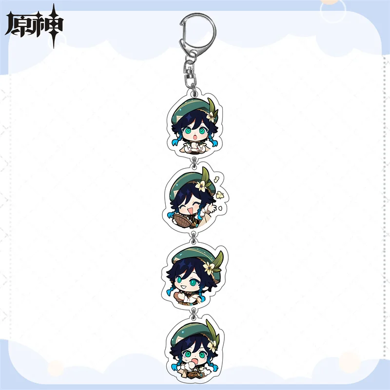 Anime Genshin Impact Hu Tao Wanderer Cosplay llaveros de cuerda colgante acrílico Ambitus