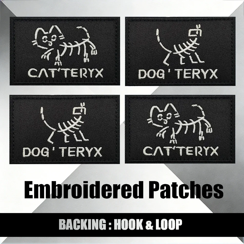 

Тактическая армейская сумка DOG'TERYX: нашивка-аппликация с вышивкой в виде черепа животного, кошачьих и собачьих костей для рубашек, жилетов, пальто