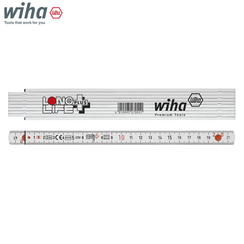 

Wiha 33232 Folding Ruler Long Life Plus 2 m Plastic Metric All in One