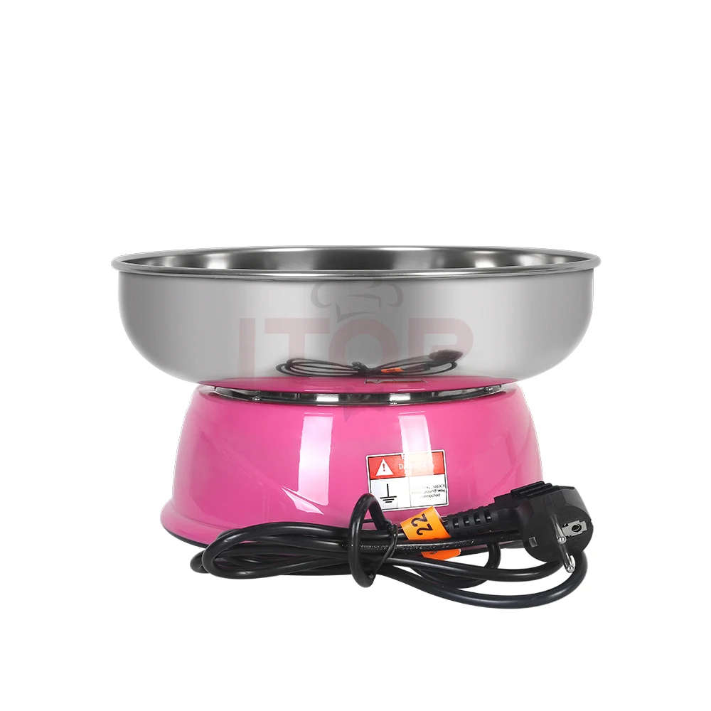 GZKITCHEN Candy Floss Machine for Home Hot Sugar Manufacturing Automatic Cotton Pink Set Steel Key Stainless Power Item