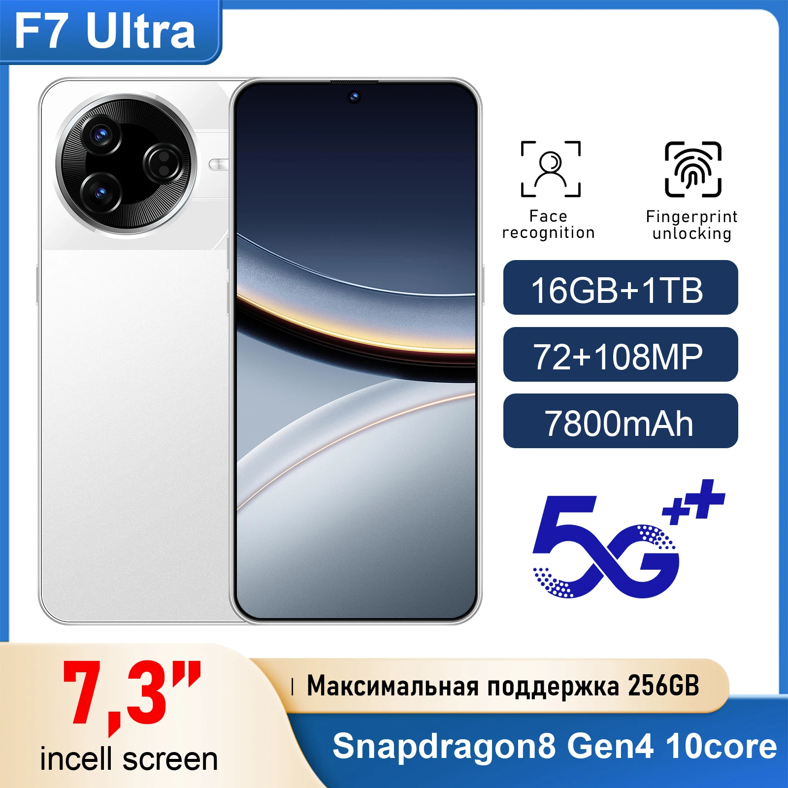 

NEW High Quality Silicone Case For F7 Ultra 7.3inch Smartphone Shockproof Cover Lite Moblie Phones Cases Accessories 2026 HOT