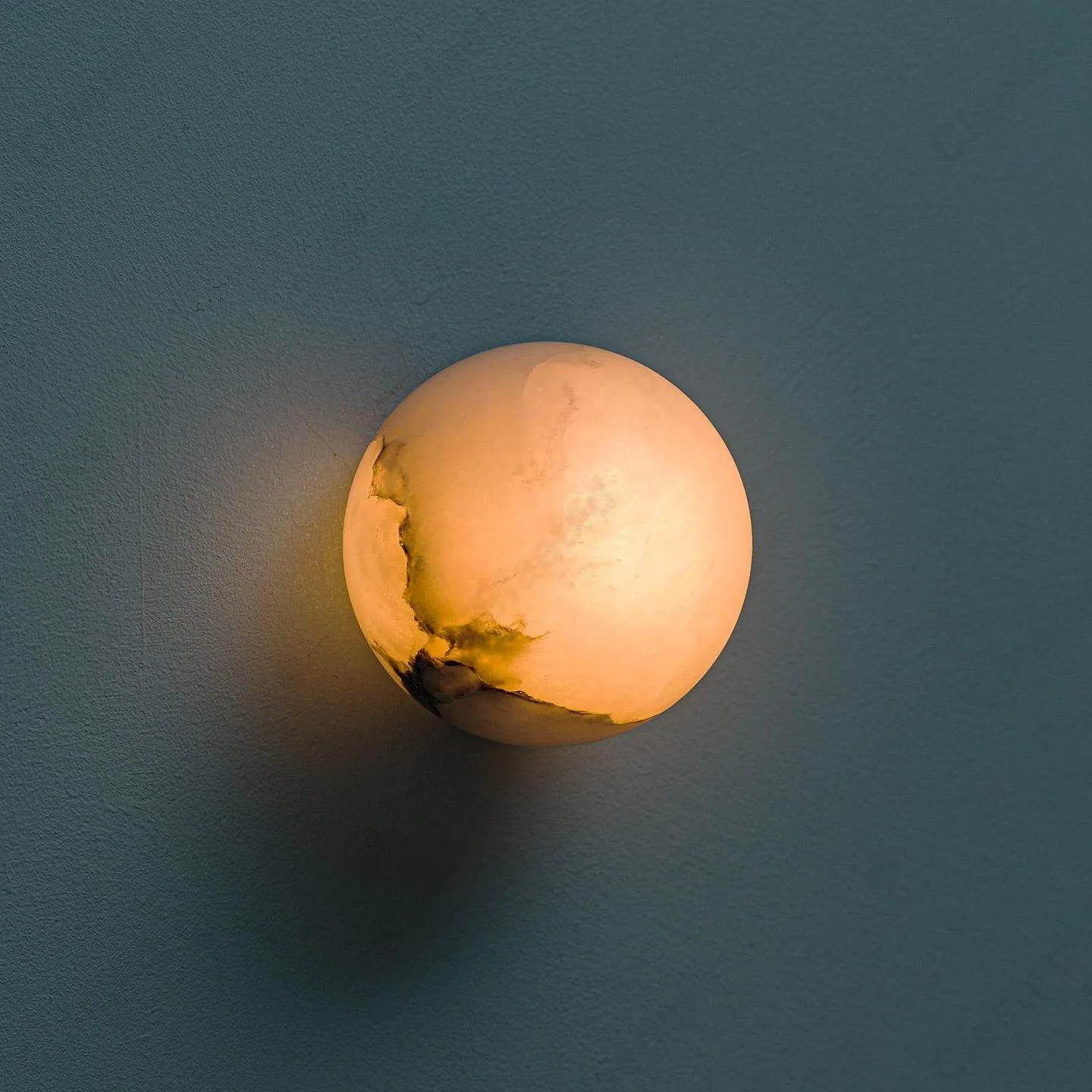 Simple Retro LED European Marble Ball Wall Lamp Living Room Dining Room Corridor Bedroom Bedside Decorative Lighting