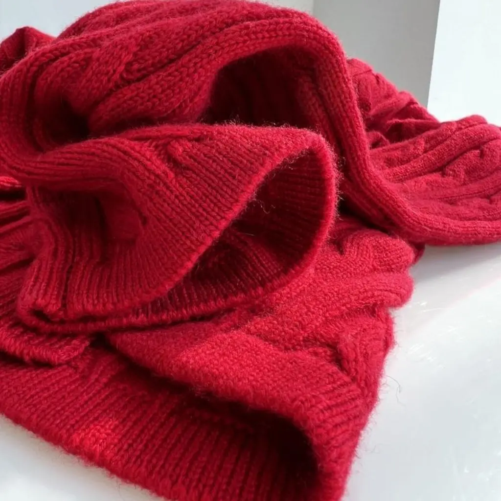 

Guofeng Women's 100% Wool Twisted Sweater Small Collar Chinese-Style Buckle Design Classic F120801