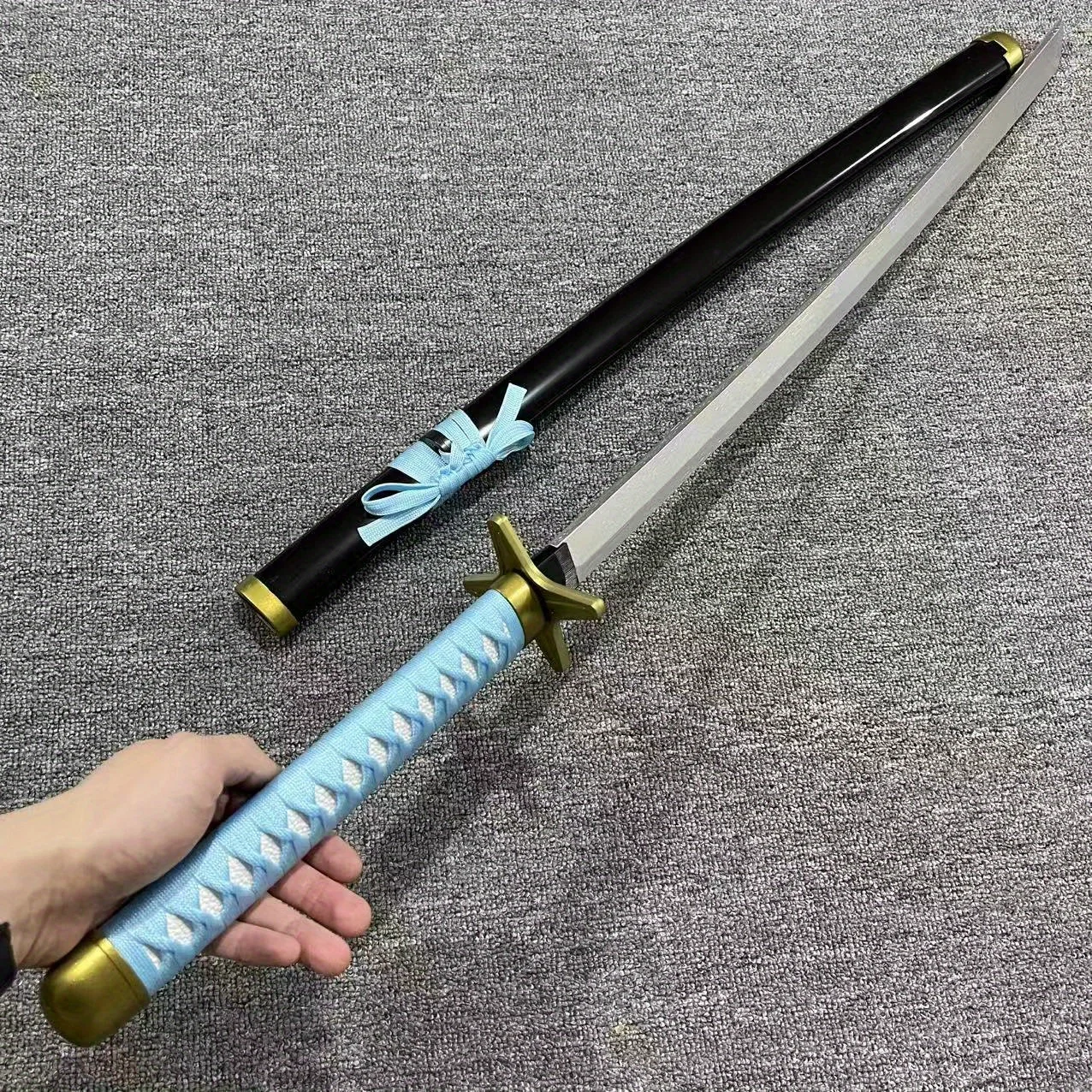 40inch Anime Bleach Katana Hitsugaya Toushirou Cosplay Prop Sword Blade Real Size Japanese Katana Original Samurai Sabre Toy