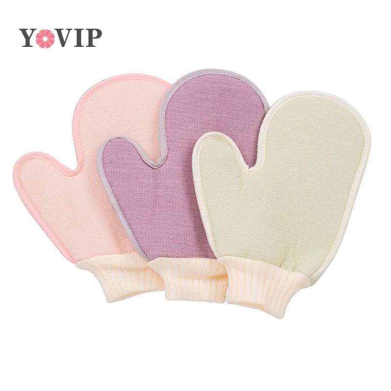 1PC Big Finger Bathing Gloves Exfoliating Mitt Glove Rubbing Towel Strong Rubbing Mud Painless Double Sided Thickened Deep Clean