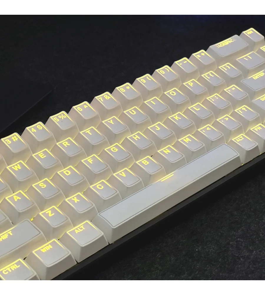 Light edge engraved keycap Halo character Light transmission Atmosphere sense PBT Original adaption Magnetic axis Mechanical