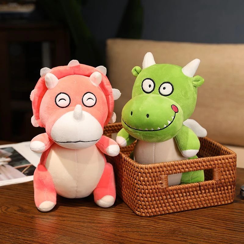 25CM Kawaii Love สามเหลี่ยมของเล่นตุ๊กตาขนาดเล็ก Birthday Party Wrap ของขวัญเด็กไดโนเสาร์โบราณตุ๊กตาเทศกาลของขวัญ