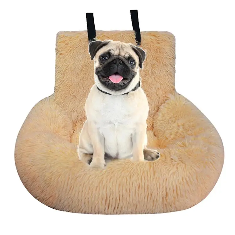 Cotton Dog Car Seat | Soft Detachable Dog Booster Seat | Dog Car Seat Bed Washable With Leash And Strap Fits Cars/Trucks/SUV/