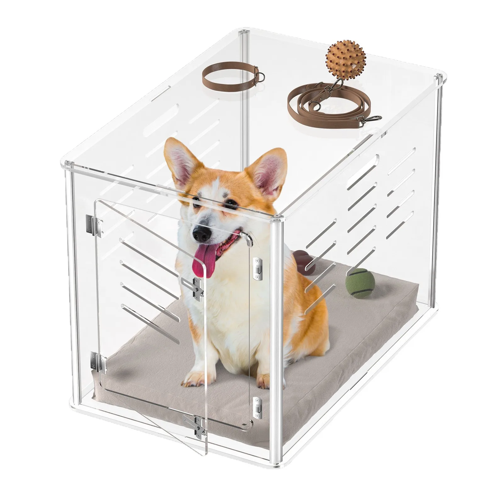 Acrylic dog cage fence cage with top transparent acrylic dog cage