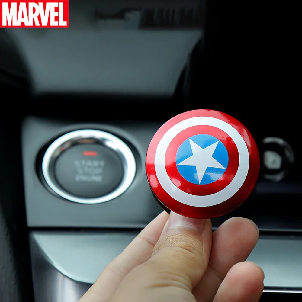 Hasbro Marvel Iron Man Car Engine Ignition Start Switch Button Protective Cover Sticker Car Decoration Accessories Toys Gifts