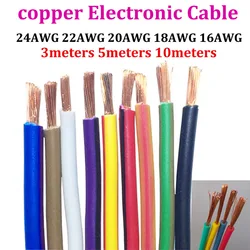 RV Copper Wires 16 18 20 22 24 AWG Multi Strand PVC Flexible Extension Power Cable for Car Automotive Audio Battery LED Line DIY