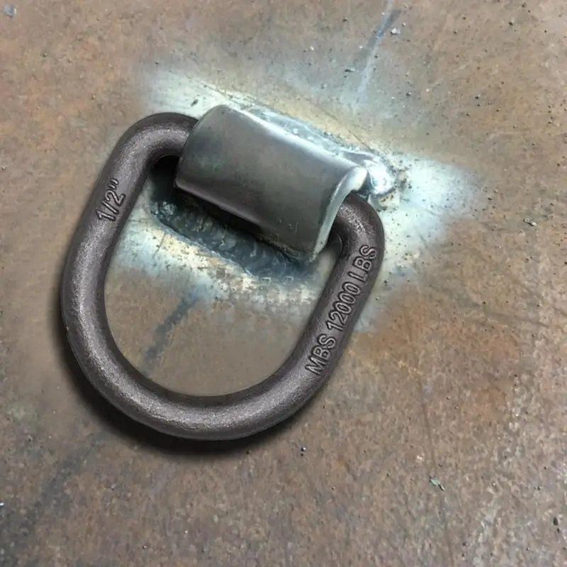 Ganci per rimorchio per legare l'anello a D per camion per impieghi gravosi da 1/2 pollice con gancio ad anello a D forgiato con tasca per rimorchio in lega di Base