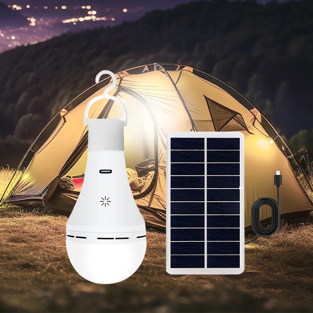 Solar-Powered Waterproof Light - USB Charged, Hanging Design for Outdoor Camping | Emergency Ready, Super Bright & Long-Lasting
