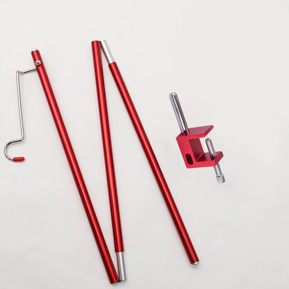 

Foldable Lighting Bracket Brackets Traveling Accessories Pole Red Folding Lamp Stand
