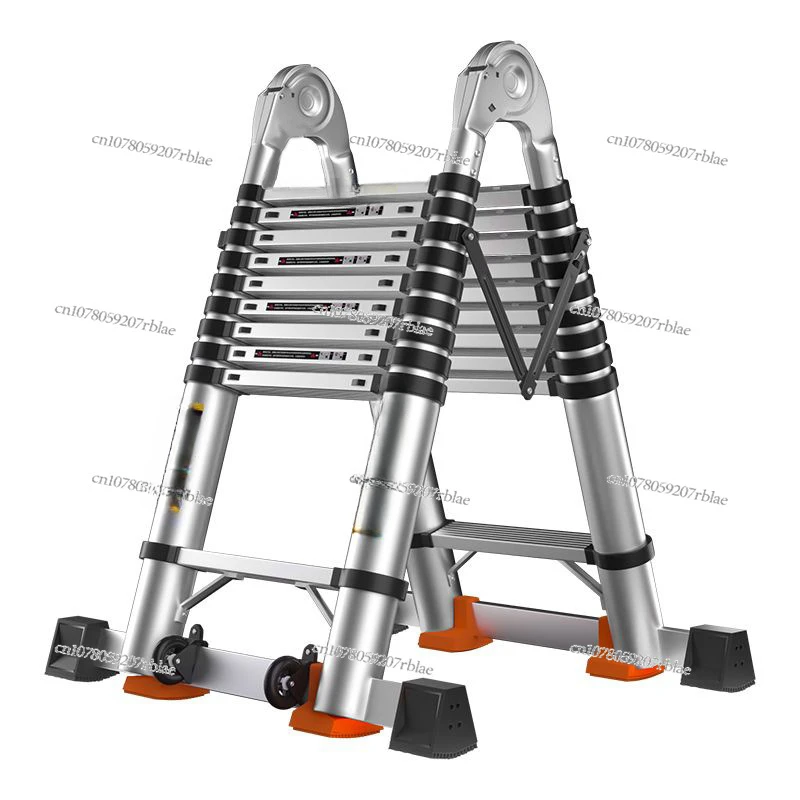 

Aluminum Alloy Telescopic Ladder Trestle Ladder Thickening Bolding Folding Stair Multi-Function