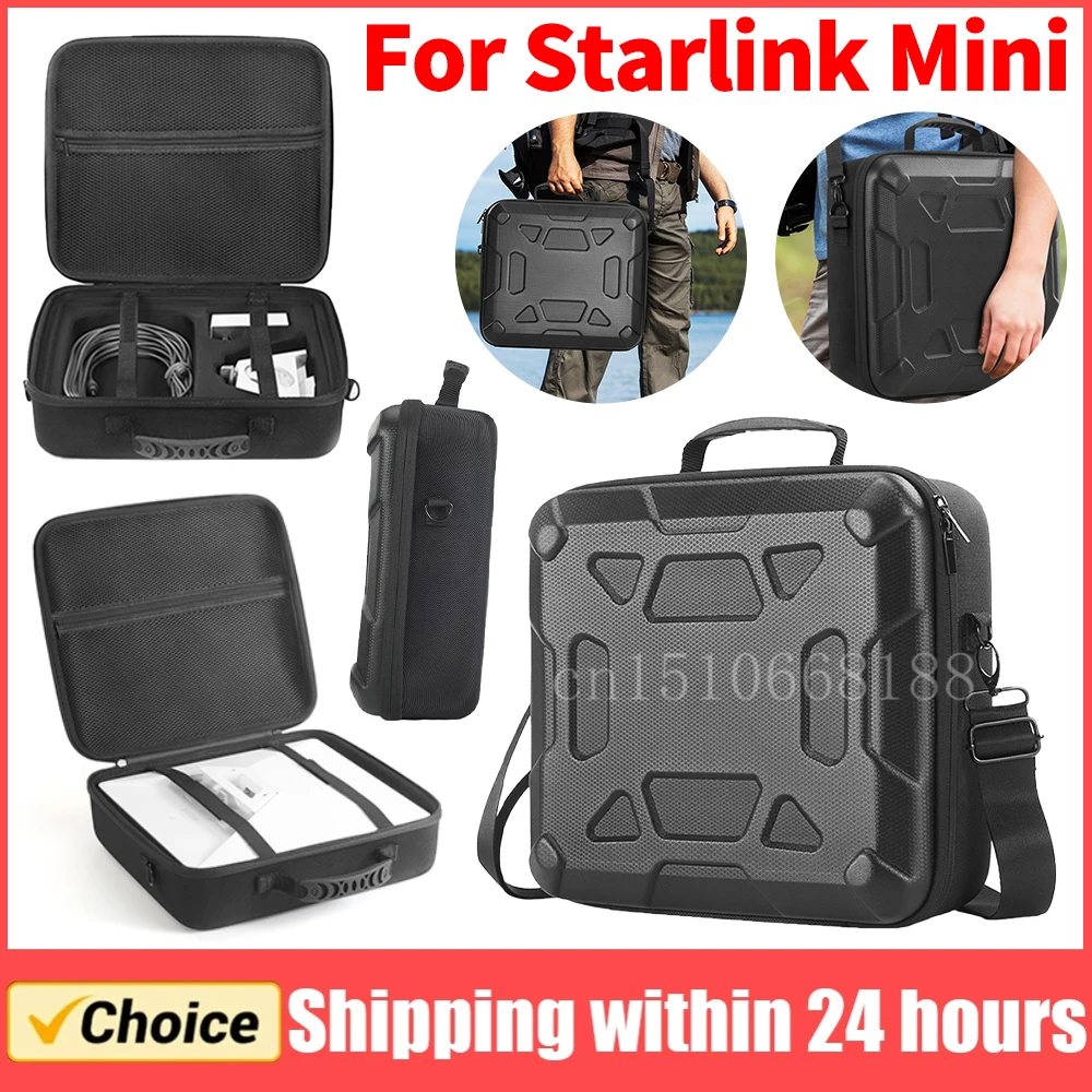 For Starlink Mini Ultra-Light Protect Case Anti-Scratch Storage Box Portable Travel Carry Bag Power Cord Storage Handbag
