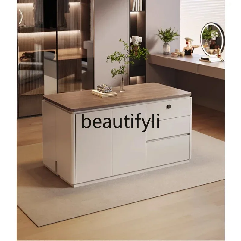 FG26minimalist cloakroom island cabinet multi-functional storage double-sided locker with lock chest cabinet